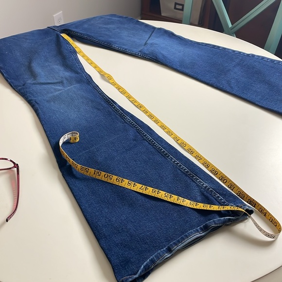 Lee Slim Fit Flare High Rise Medium-Dark Wash Jeans- 14 Long - Picture 10 of 11